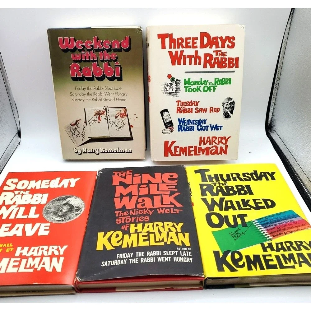 Lot of 5 Harry Kemelman Rabbi Murder Mysteries Hardcover VTG HB HC DJ
